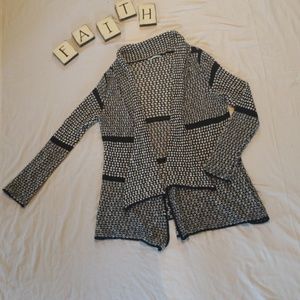 Maurices Black & White sweater cardigan.